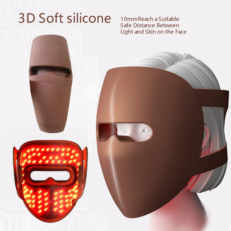 3D 360 Silicone Professional Led Light Therapy Facial Mask